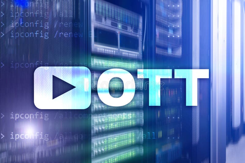 OTT, IPTV, Video Streaming Over the Internet. Data Center, Server Room ...