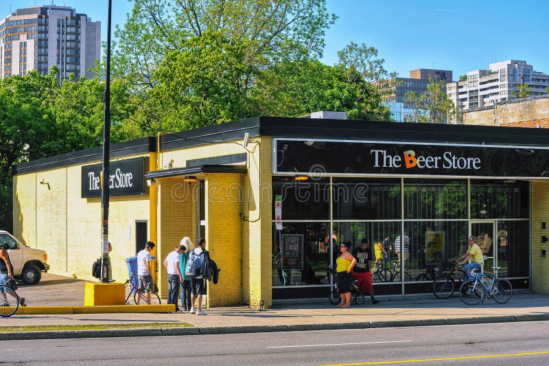 Lineup for Beer Store in Ottawa, Canada