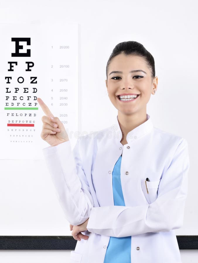 Ottico O Optometrista Della Donna Fotografia Stock Immagine di