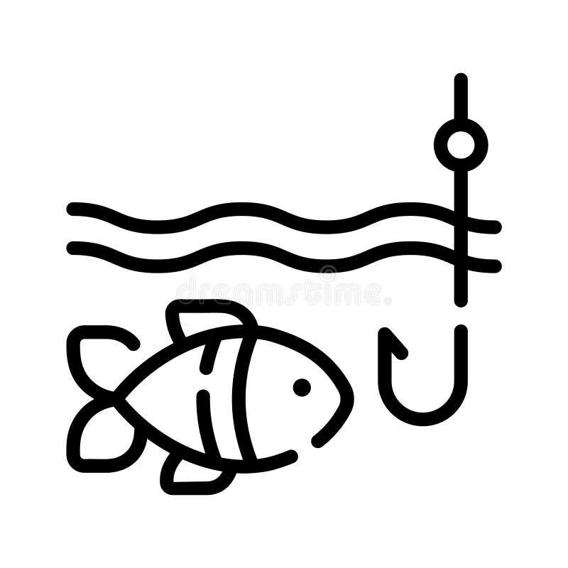 Ottieni questa fantastica icona di pesca in stile moderno illustrazione di stock