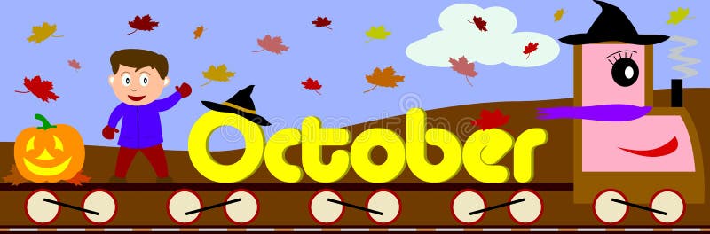 Ottobre illustrazione di stock Ottobre illustrazione di stock