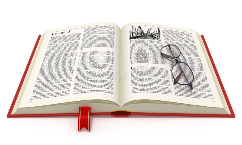 otwierający książkowi eyeglasses royalty ilustracja otwierający książkowi eyeglasses royalty ilustracja