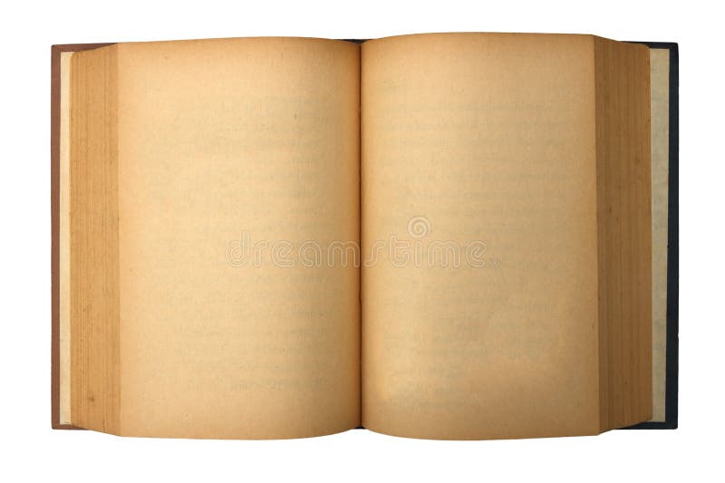 Oud boek met lege gele bevlekte pagina's royalty-vrije stock afbeeldingen Oud boek met lege gele bevlekte pagina's royalty-vrije stock afbeeldingen