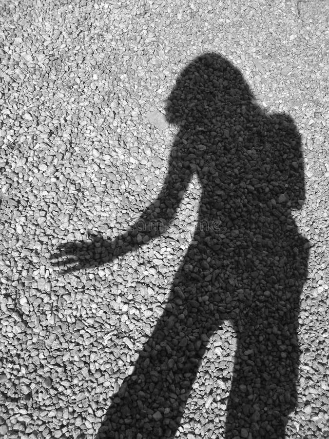 Mijn schaduw royalty-vrije stock afbeelding