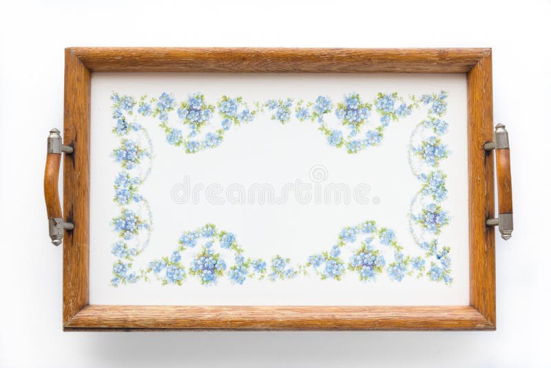 Oud dinerdienblad - decoratief keukengerei royalty-vrije stock afbeelding Oud dinerdienblad - decoratief keukengerei royalty-vrije stock afbeelding