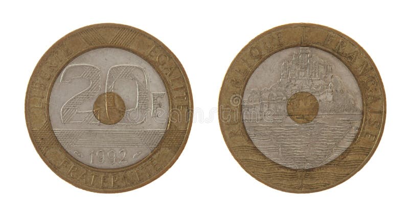 Oud Frans Muntstuk dat op Wit wordt geïsoleerd stock afbeeldingen Oud Frans Muntstuk dat op Wit wordt geïsoleerd stock afbeeldingen