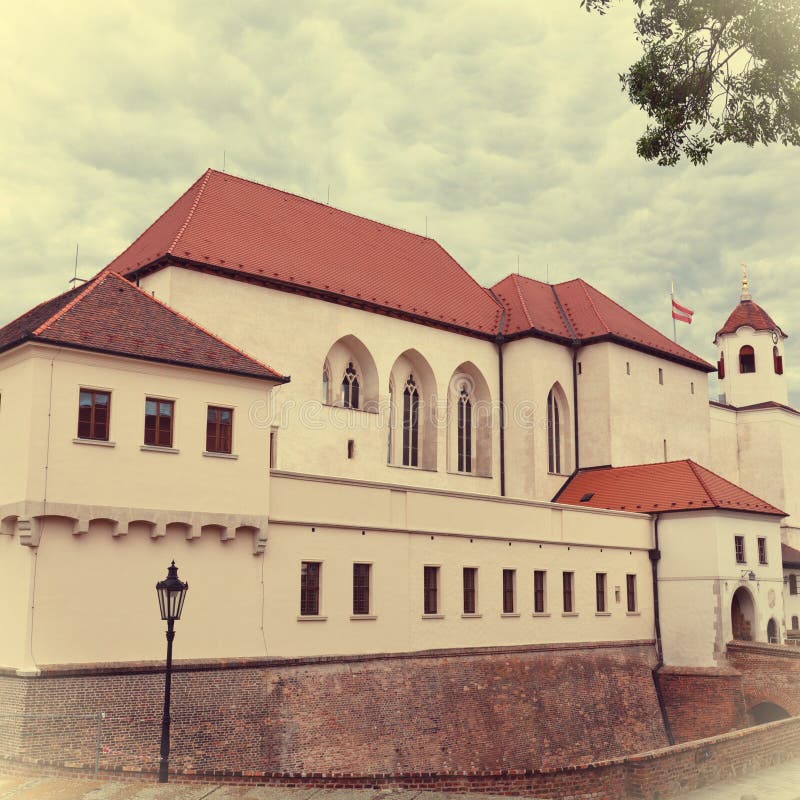 Oud kasteel Spilberk stock foto