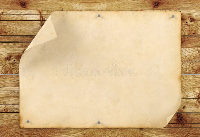 Oud leeg uitstekend document op houten achtergrond royalty-vrije stock foto's Oud leeg uitstekend document op houten achtergrond royalty-vrije stock foto's