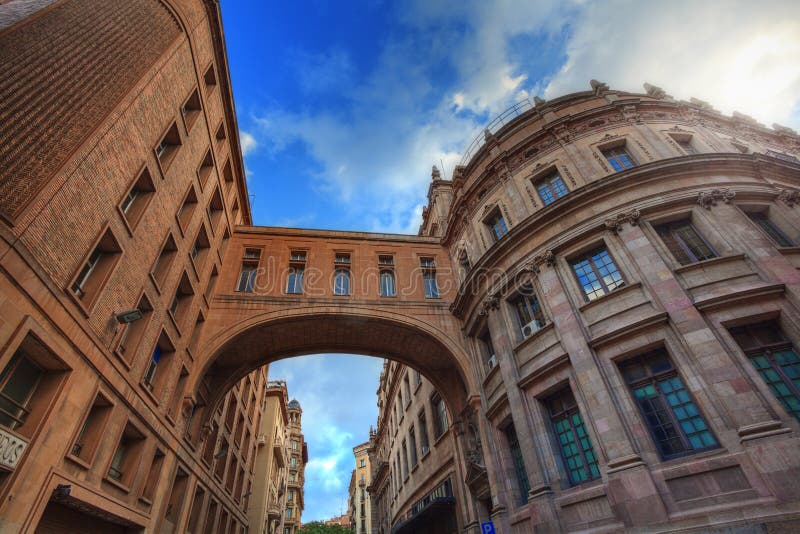 Oud Postkantoor in Barcelona, Spanje. Stock Foto Image of plaats