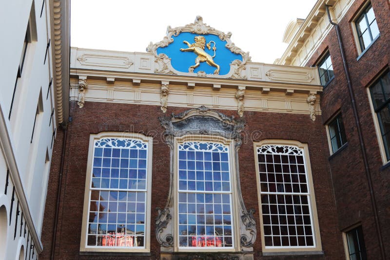 Oud Stadhuis in Leeuwarden, Holland Stock Foto Image of decoratie