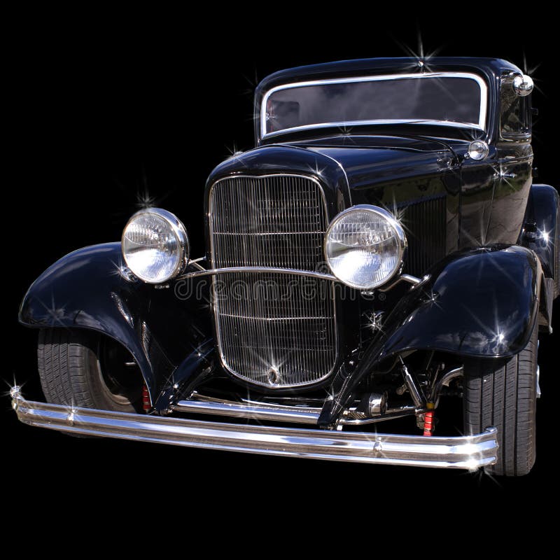 Oude Antieke Zwarte Auto royalty-vrije stock afbeeldingen Oude Antieke Zwarte Auto royalty-vrije stock afbeeldingen
