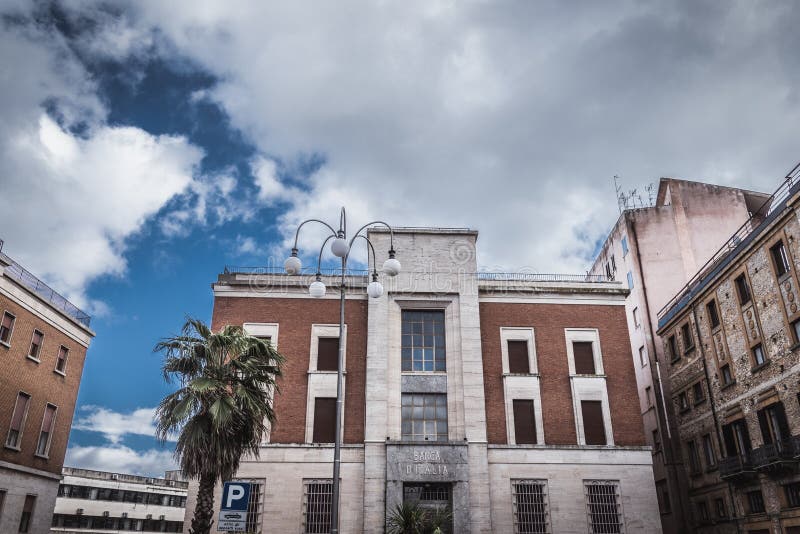 Old Bank of Italy Palace in Enna, Sicily, Italy. Old Bank of Italy Palace in Enna, Sicily, Italy