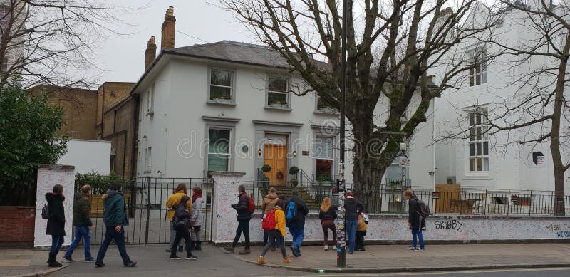 Oude bouwarchitectuur London Beatles oversteek royalty-vrije stock afbeeldingen