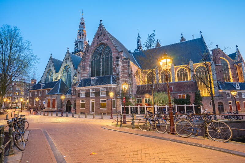 The Oude ChurchDe Oude Kerk in Amsterdam, Netherlands royalty free stock photography The Oude ChurchDe Oude Kerk in Amsterdam, Netherlands royalty free stock photography