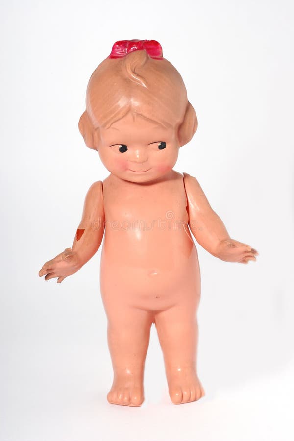 Oude, vrolijke kinderpop #2 royalty-vrije stock foto's