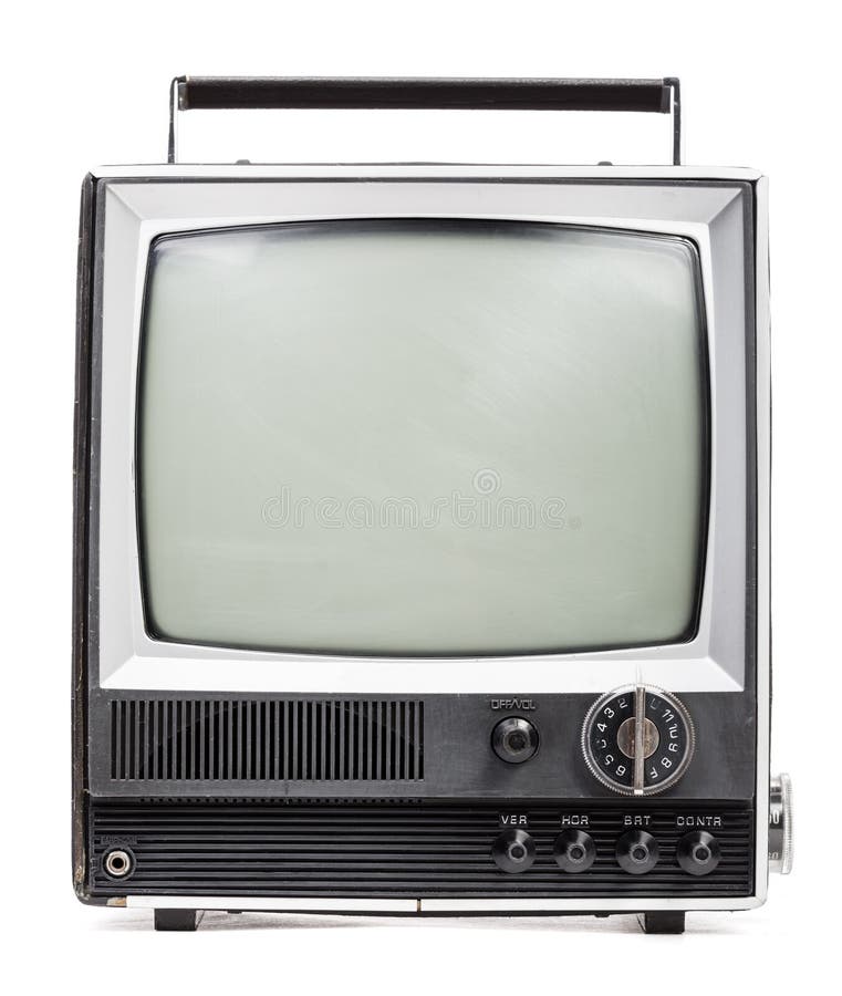 Oude handbediende televisie royalty-vrije stock foto Oude handbediende televisie royalty-vrije stock foto