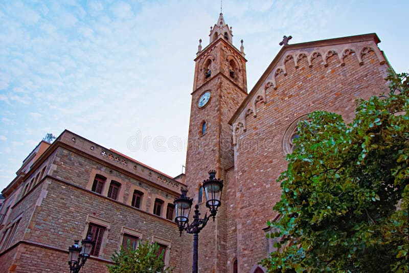 Oude Kerk in de Oude Stad van Barcelona stock fotografie Oude Kerk in de Oude Stad van Barcelona stock fotografie