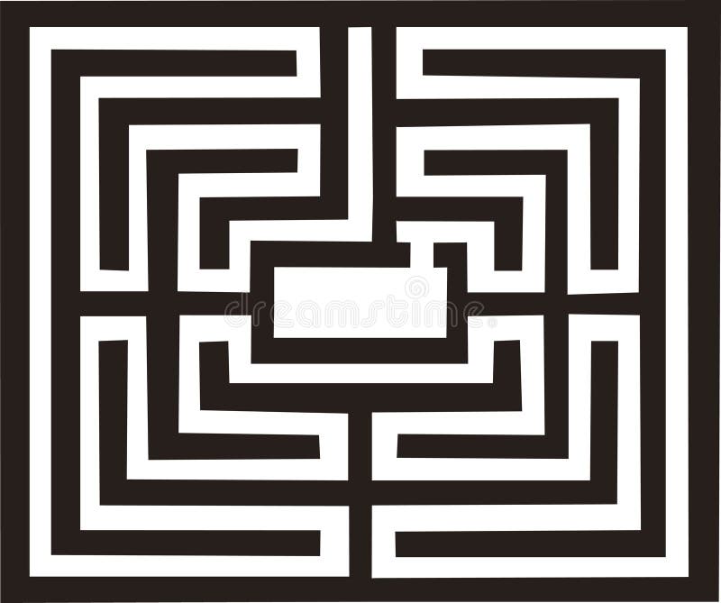 Illustratie van een oud labyrint vector illustratie