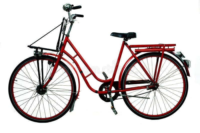 Oude rode fiets royalty-vrije stock fotografie Oude rode fiets royalty-vrije stock fotografie