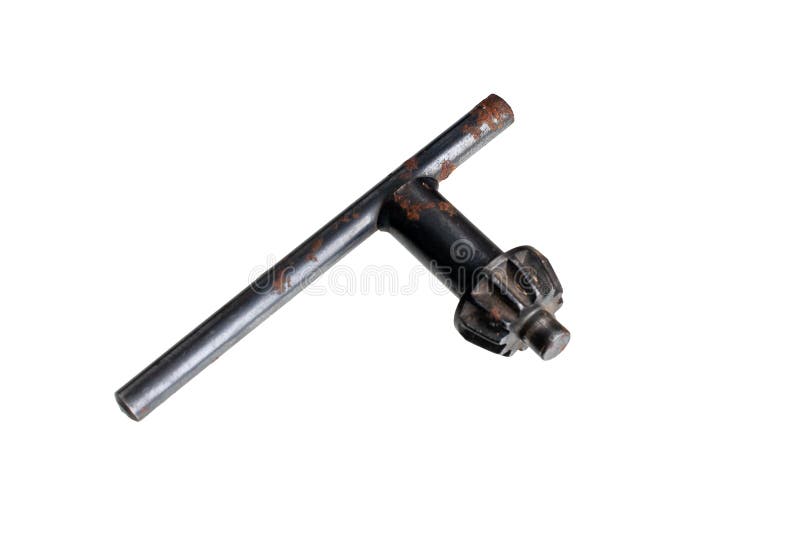 Oude roestboor op een witte achtergrond royalty-vrije stock afbeelding