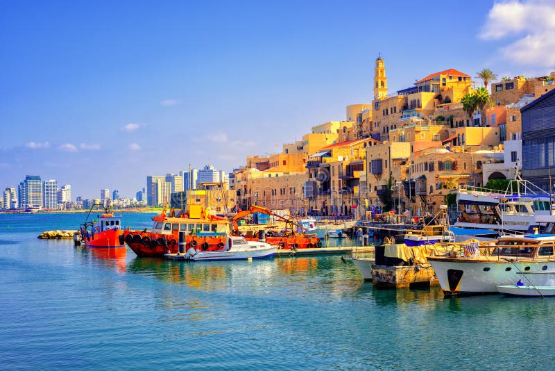 Oude stad en haven van Jaffa, de stad van Tel Aviv, Israël