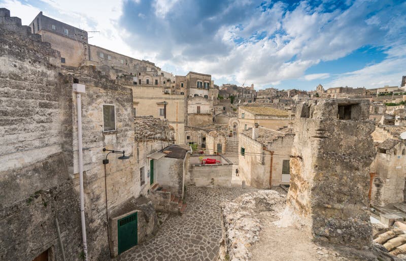 Oude stad van Matera (Sassi di Matera), Europees Kapitaal van Cu royalty-vrije stock foto's Oude stad van Matera (Sassi di Matera), Europees Kapitaal van Cu royalty-vrije stock foto's