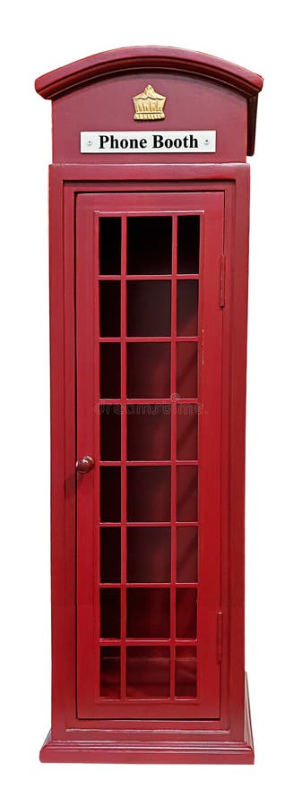 Vintage Red Phone Booth for making calls out in public. Vintage Red Phone Booth for making calls out in public