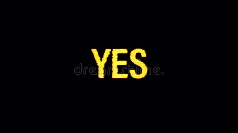 Oui effet de texte pince titre cimematique animation de lumière jaune illustration stock