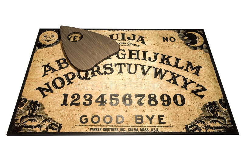 Ouija Board Isolated on White Background Editorial Photo - Illustration ...