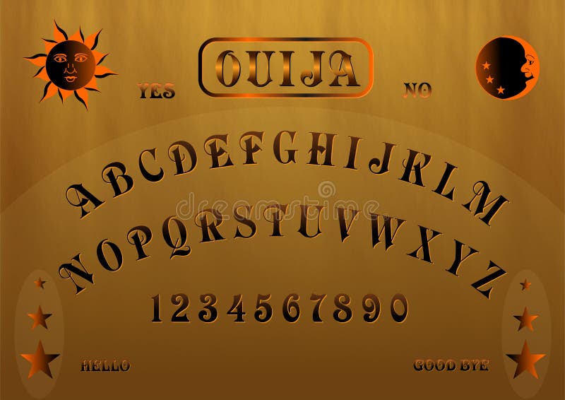 Ouija bräde vektor illustrationer Ouija bräde vektor illustrationer