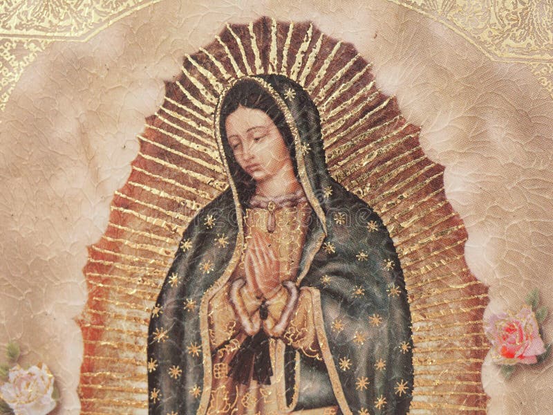 A painting of Our Lady of Gualalupe