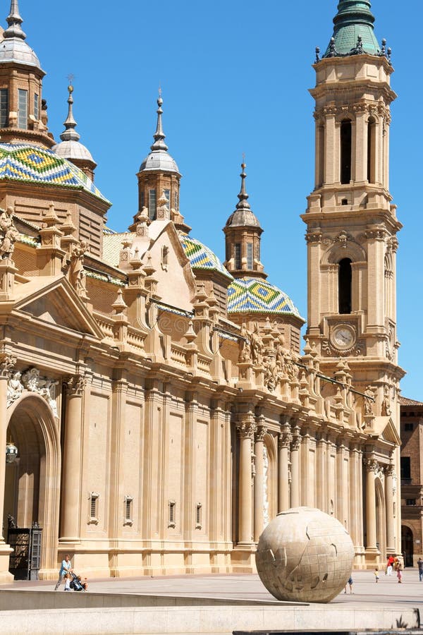 Our Lady Of The Pillar Cathedral In Zaragoza, Spain Editorial Image