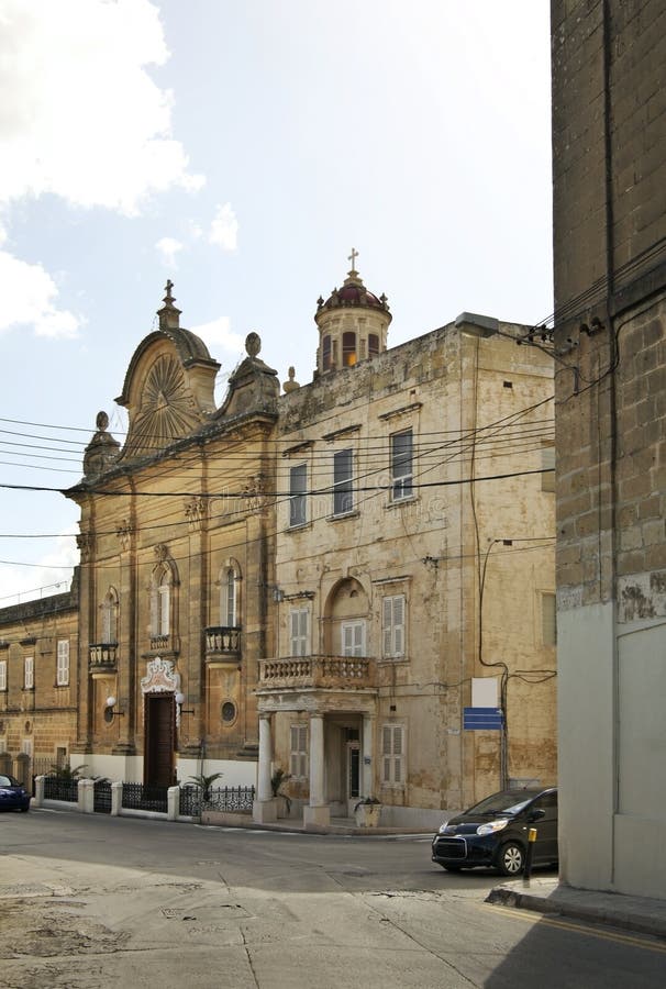 Our Lady of Pompeii church in Victoria. Gozo island. Malta stock image Our Lady of Pompeii church in Victoria. Gozo island. Malta stock image