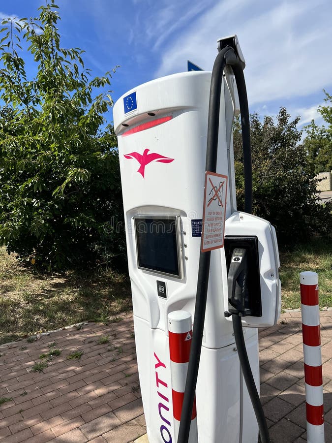 Broken Electric Charger for Cars Editorial Stock Image Image of