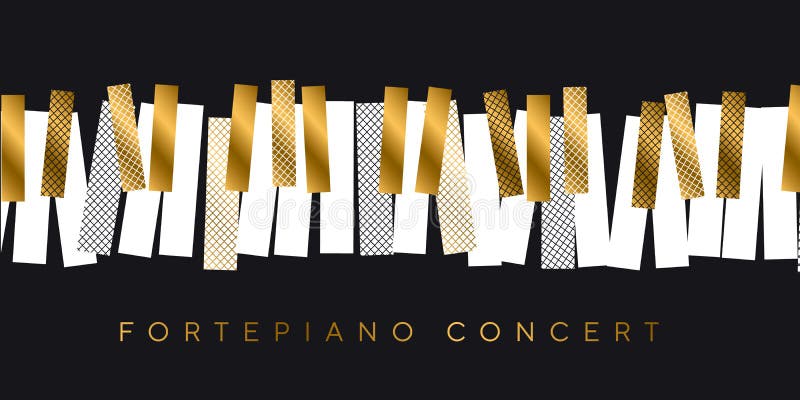 Ouro abstrato e convite preto para o concerto da música ilustração do vetor Ouro abstrato e convite preto para o concerto da música ilustração do vetor