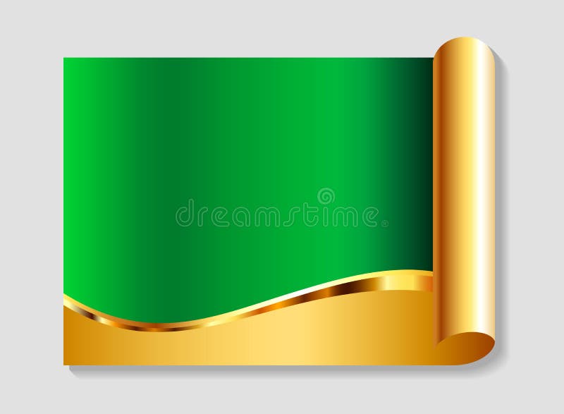 Ouro e fundo abstrato do verde
