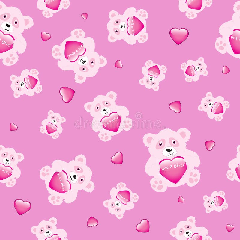 Ours avec le coeur sans joint illustration stock Ours avec le coeur sans joint illustration stock