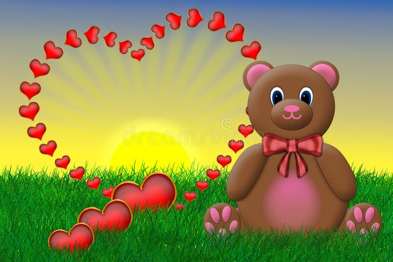 nounours saint valentin