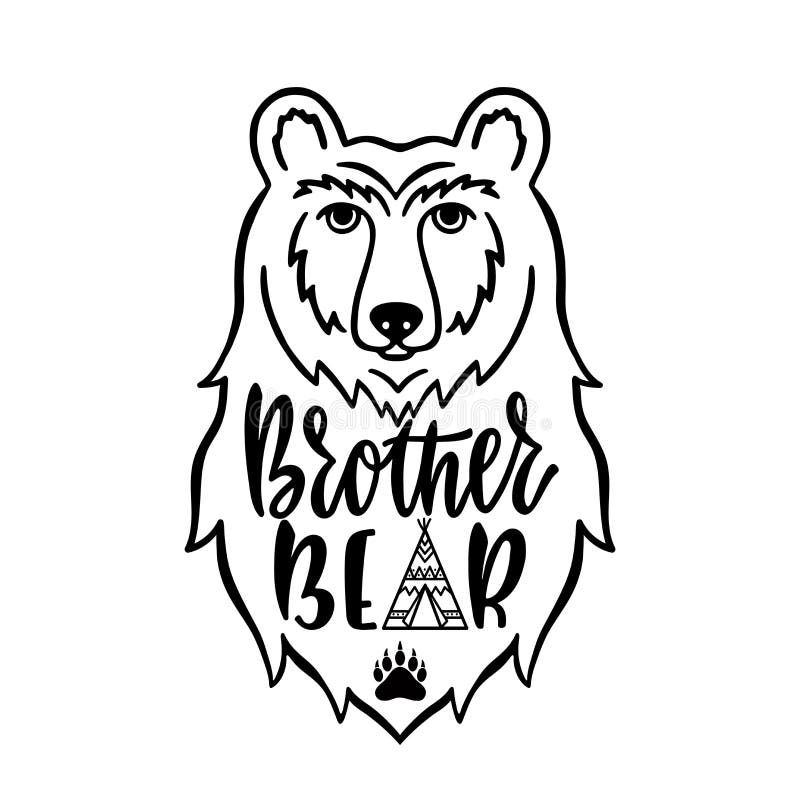 Ours De Frere Citation Inspiree Avec La Silhouette D Ours Illustration De Vecteur Illustration Du Famille Habillement Ours De Frere Citation Inspiree Avec La Silhouette D Ours Illustration De Vecteur Illustration Du Famille Habillement