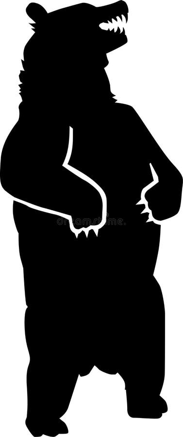Ours gris debout illustration stock Ours gris debout illustration stock