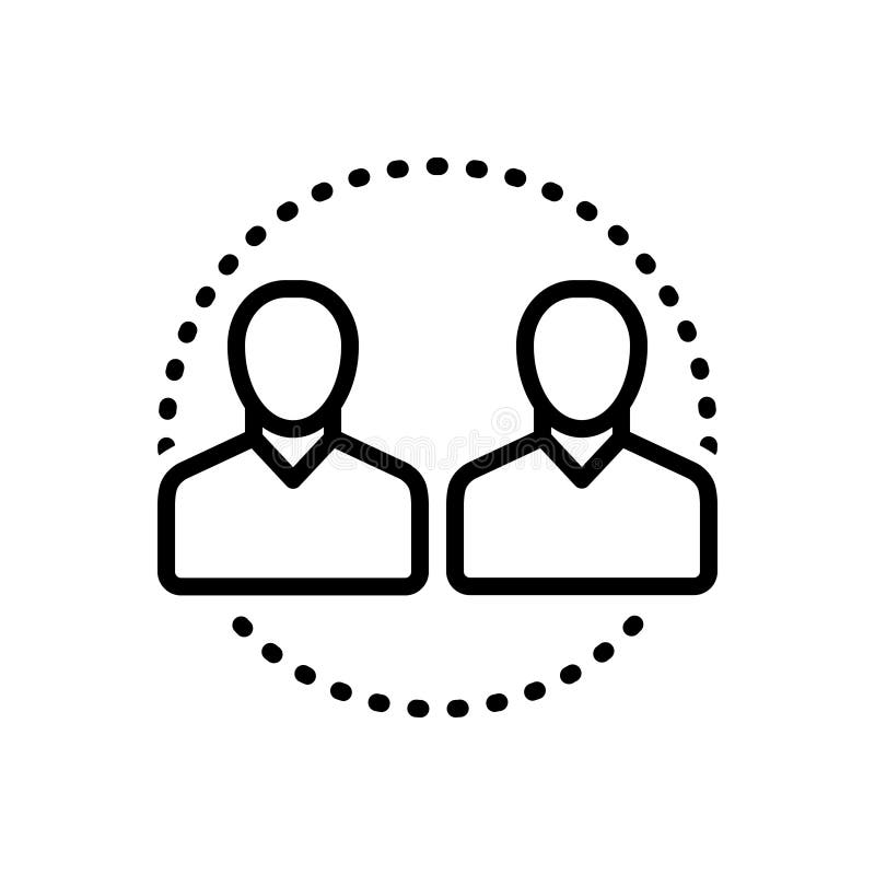 Black Line Icon For Ourselves We And Ourself Stock Vector Illustration Of Ourselveswe Black 175886616