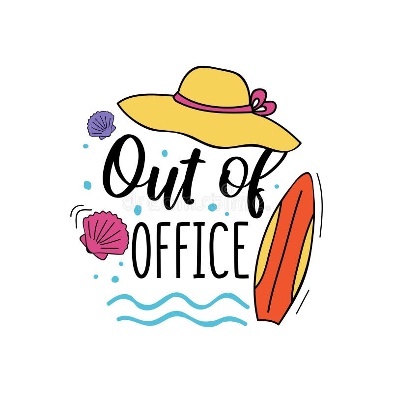 Out of Office Summer Travel Card or Print Stock Vector - Illustration of  sunbathe, card: 172867805