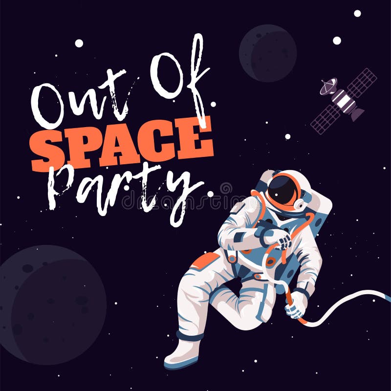 Out of Space, Galaxy and Universe Exploration Stock Vector
