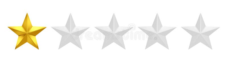 1 out of 5 stars rating stock illustration. Illustration of evaluation - 162079725