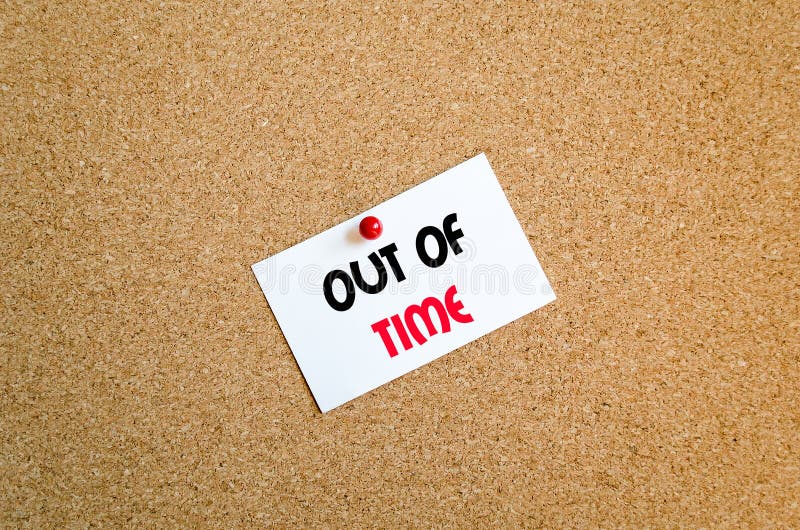 Out of time text concept stock photo