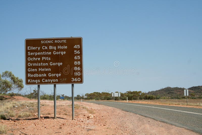 A road sign in the Outback of Northern Territory, Australia. Dought stock images, royalty-free photos and pictures