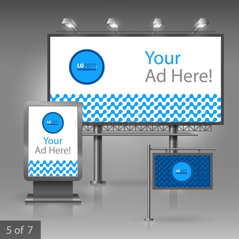 Outdoor advertising design stock vector. Illustration of communication