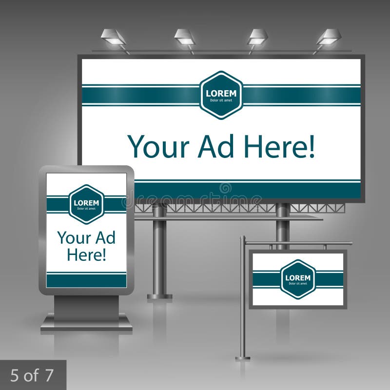 Outdoor advertising design stock vector. Illustration of layout 54301600