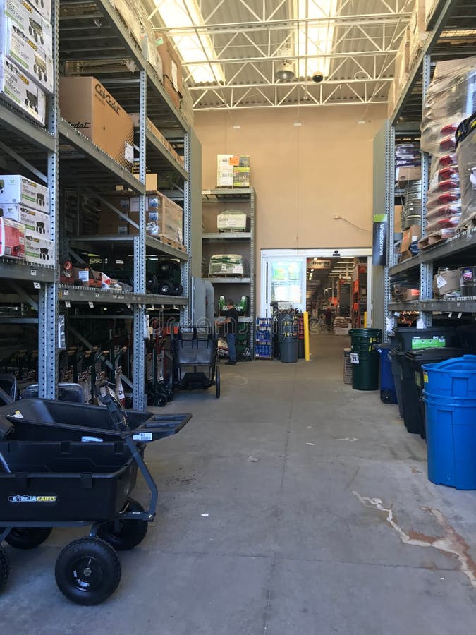 Outdoor Aisle of a Chain Hardware Store Editorial Photo Image of