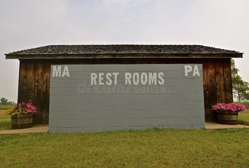 Outdoor bathroom for Ma and Pa stock photography Outdoor bathroom for Ma and Pa stock photography